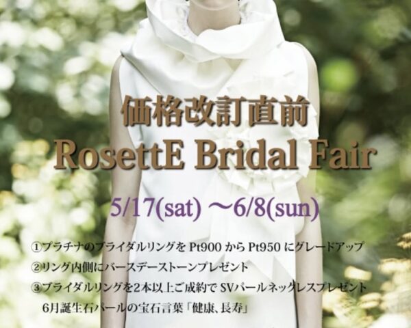 値上げ直前フェア！！！💍